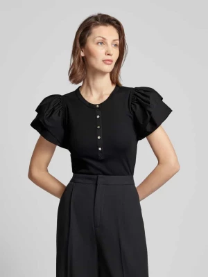 Bluzka z rękawami z falbanami model ‘CAMESON’ Lauren Ralph Lauren