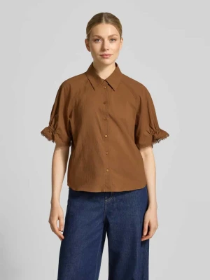 Bluzka z rękawem o dł. 1/2 i kołnierzykiem koszulowym LUISA CERANO