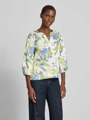 Bluzka z rękawem o dł. 3/4 i kołnierzem z lamówką Eterna