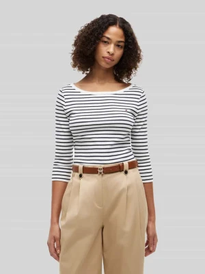bluzka z rękawem o dł. 3 / 4 w kroju regular fit z czystej bawełny Tommy Hilfiger Écru