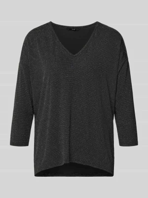 Bluzka z rękawem o dł. 3 / 4 z efektem błyszczącym Vero Moda Czarny