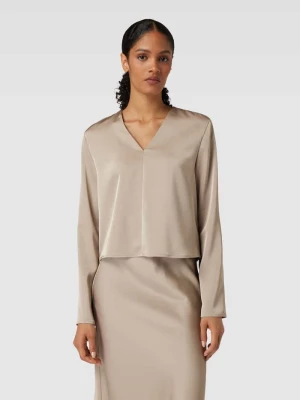 Bluzka z satyny z dekoltem w serek Calvin Klein Womenswear