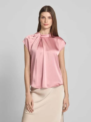 Bluzka z satyny z wiązanym detalem model ‘Fleur Drapy’ NEO NOIR