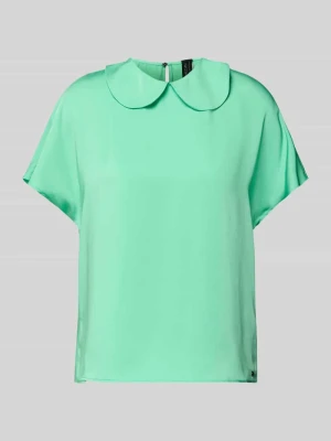 Bluzka z satyny z wykładanym kołnierzem Marc Cain