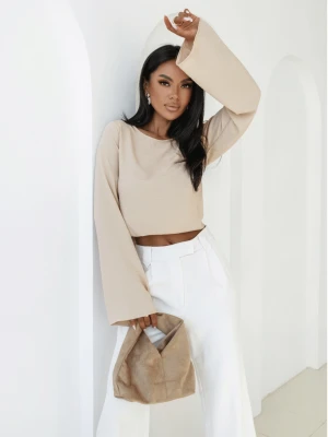 Bluzka z szerokimi rękawami MICHIE - beżowa  magmac 