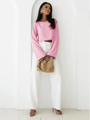 Bluzka z szerokimi rękawami MICHIE - pudrowy róż  magmac 