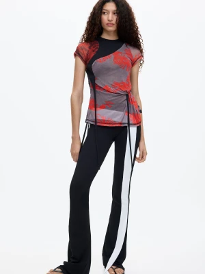Bluzka z tiulu w print Ottolinger Desigual czerwony