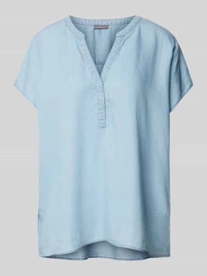 Bluzka z tkaniny stylizowanej na denim montego