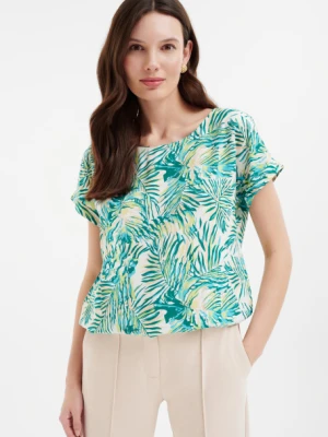 Bluzka z tropikalnym printem Greenpoint