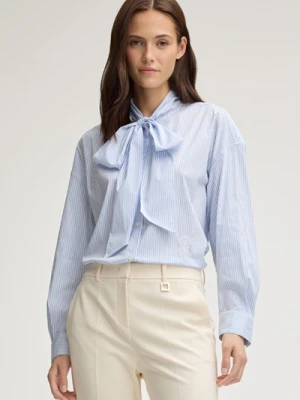 Bluzka z wiązaniem Benina w kolorze jasnoniebiesko-białym w paski Joop