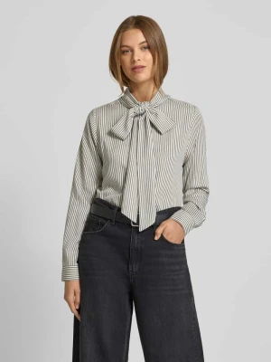 Bluzka z wiązaniem pod szyją o kroju regular fit z wiskozy milano italy