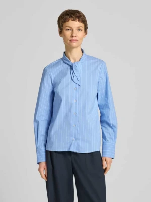 Bluzka z wiązaniem pod szyją o kroju slim fit z listwą guzikową Stefanel
