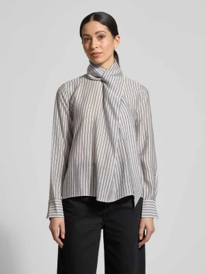 Bluzka z wiązaniem pod szyją w paski, krój regular fit Jake*s Collection