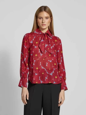 Bluzka z wiązaniem pod szyją z wiskozy z kokardą LUISA CERANO