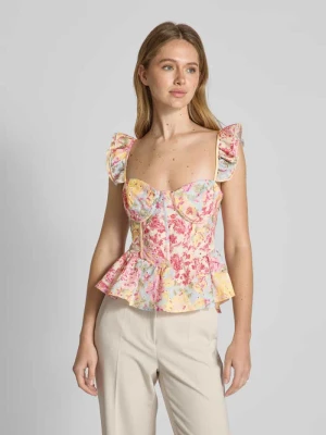 Bluzka z wiązaniem z tyłu i baskinką ADLYSH