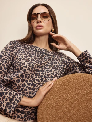Bluzka z wiskozy w panterkę TARANKO