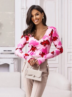 Bluzka z wiskozy z dekoltem V MESILA - wzór 1  magmac 