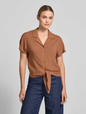 Bluzka z wiskozy z detalem w postaci węzła krój regular fit Model 'RADIA' Soyaconcept