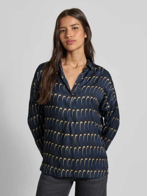 Bluzka z wiskozy z długim rękawem i dekoltem w serek model ‘DERRY’ 0039 italy