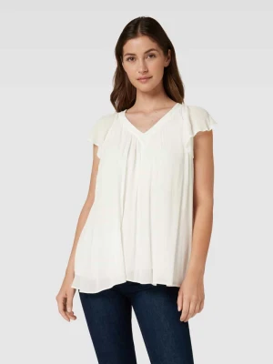 Bluzka z wiskozy z fakturowanym wzorem comma