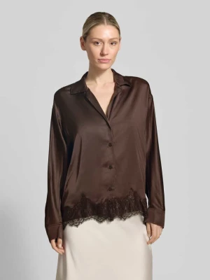 Bluzka z wiskozy z koronkowym wykończeniem o kroju relaxed fit Jake*s Collection