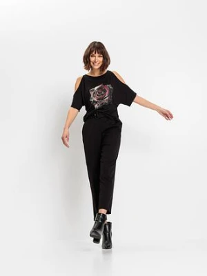 Bluzka z wiskozy z odkrytymi ramionami bonprix