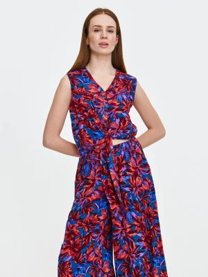 Bluzka z wiskozy z tropikalnym printem Top Secret