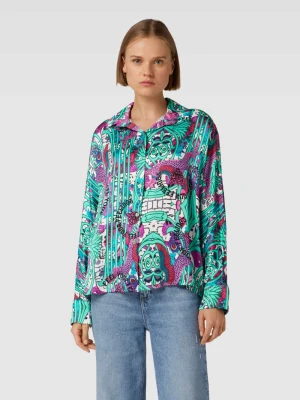 Bluzka z wiskozy ze wzorem na całej powierzchni model ‘FEEL YOUR FEELINGS’ miss goodlife