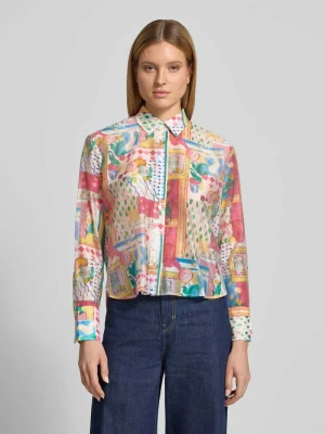 Bluzka z woalu o kroju regular fit z nadrukiem Dolce Vita Christian Berg Woman Selection