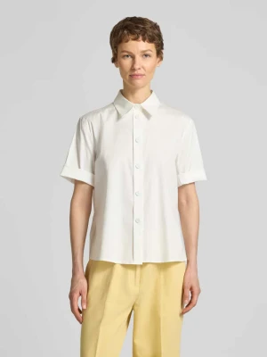 Bluzka z wydłużonym tyłem i kołnierzykiem typu kent Windsor