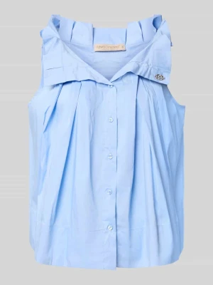 Bluzka z wykładanym kołnierzem i falbanami RINASCIMENTO