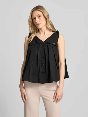 Bluzka z wykładanym kołnierzem i falbanami RINASCIMENTO