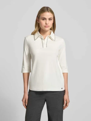 Bluzka z wykładanym kołnierzem i ozdobnym obszyciem Marc Cain