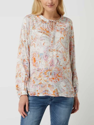 Bluzka z wzorem paisley model ‘Felipa’ tonno & panna