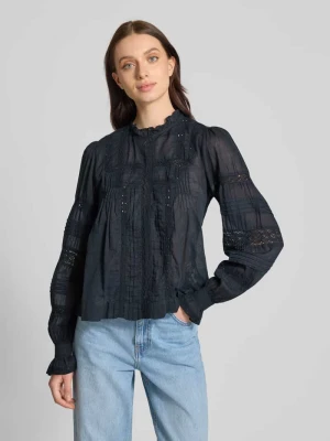 Bluzka z zapięciem na guzik z tyłu model ‘Ebba’ NEO NOIR