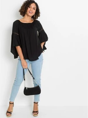 Bluzka zakładana przez głowę z czystej wiskozy bonprix