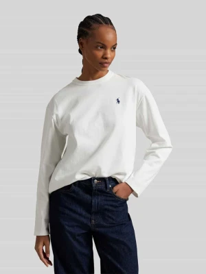 Bluzki z długim rękawem o kroju relaxed fit z czystej bawełny Polo Ralph Lauren Biały