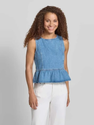 Bluzkotop o kroju relaxed fit z czystej bawełny Marc O'Polo Jeansowy niebieski