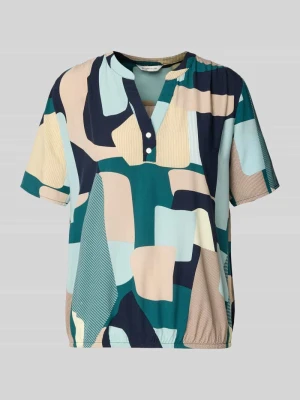 Bluzkowy T-shirt o kroju regular fit z czystej wiskozy Tom Tailor