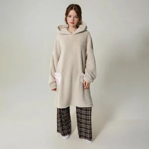 Bluzokoc z kapturem z uszkami chomika szary House