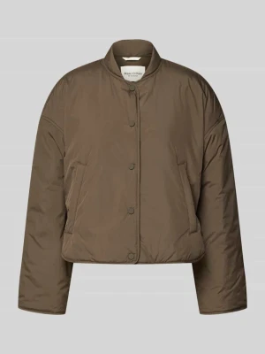 Bluzon o kroju comfort fit z satyny Marc O'Polo Średniobrązowy