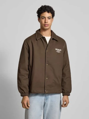 Bluzon o kroju regular fit z czystej bawełny model ‘BIYO2611’ Hugo Blue