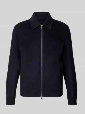 bluzon o kroju regular fit z mieszanki bawełny model 'Light Wool' Strellson Granatowy