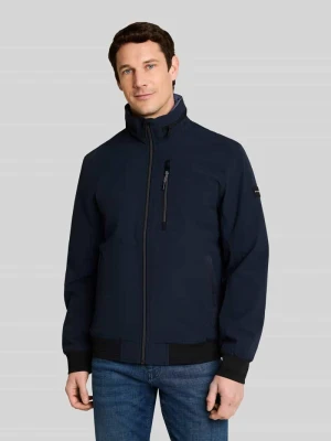 Bluzon o kroju regular fit z wodoszczelnej tkaniny Tom Tailor Granatowy