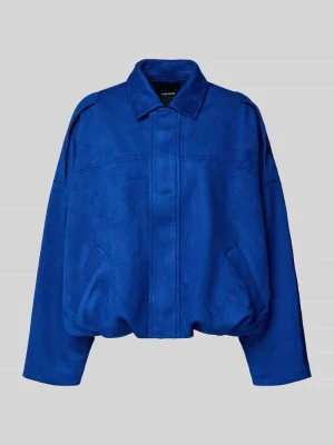 bluzon o kroju regular fit z wykładanym kołnierzem model 'HAZEL' Vero Moda Królewski niebieski