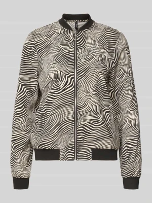 bluzon o kroju regular fit z wzorem na całej powierzchni model 'COCO' Vero Moda Czarny