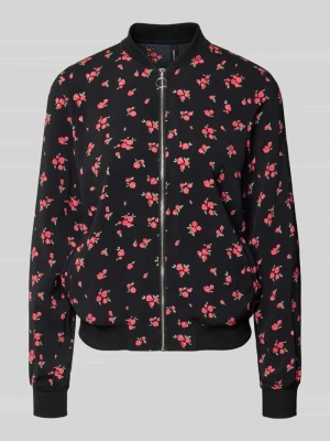 bluzon o kroju regular fit z wzorem na całej powierzchni model 'COCO' Vero Moda Czarny