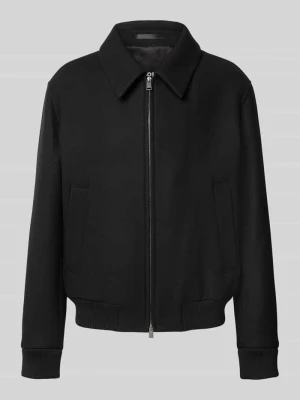 Bluzon o kroju relaxed fit z mieszanki wełny model 'H-Charly-264' Boss Czarny