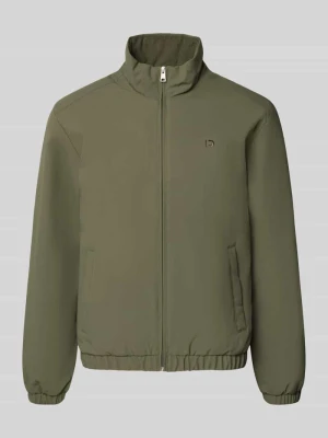 Bluzon o kroju relaxed fit ze stójką Tom Tailor Oliwkowy