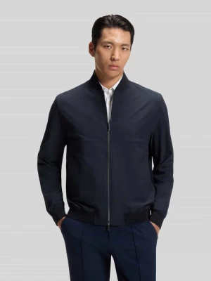Bluzon o kroju slim fit z zamkiem błyskawicznym dwustronnym model 'P-HANRY-BMB-WG-263F' Boss Granatowy